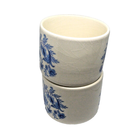 Sado Internacional Two Tea Cups Made in Portugal Blue and White EUC Vintage - Picture 3 of 8